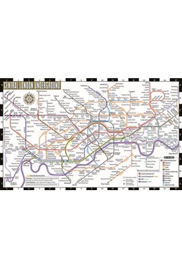 London Underground Map Streetwise - Laminated Map of the London Underground, England: City Plan