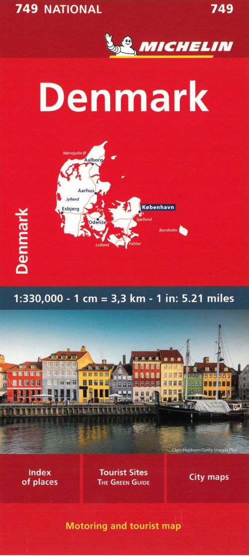 Denmark - Danmark, Michelin National Map 749
