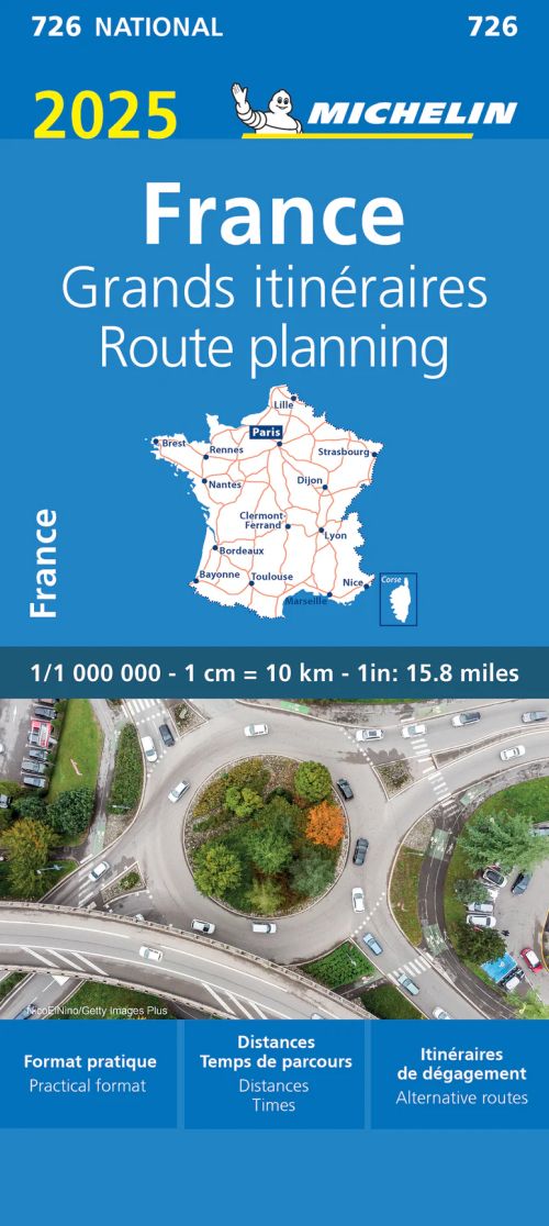 France Route Planning 2025, Michelin National Map 726