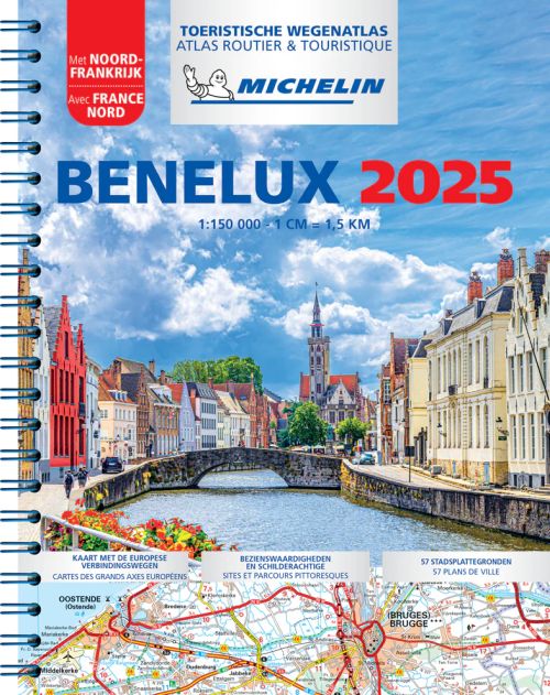 Benelux & North of France 2025, Michelin Tourist & Motoring Atlas (A4)