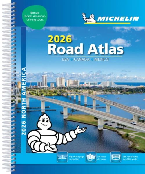 USA, Canada & Mexico, Michelin Road Atlas 2026 (A4-Spiral)