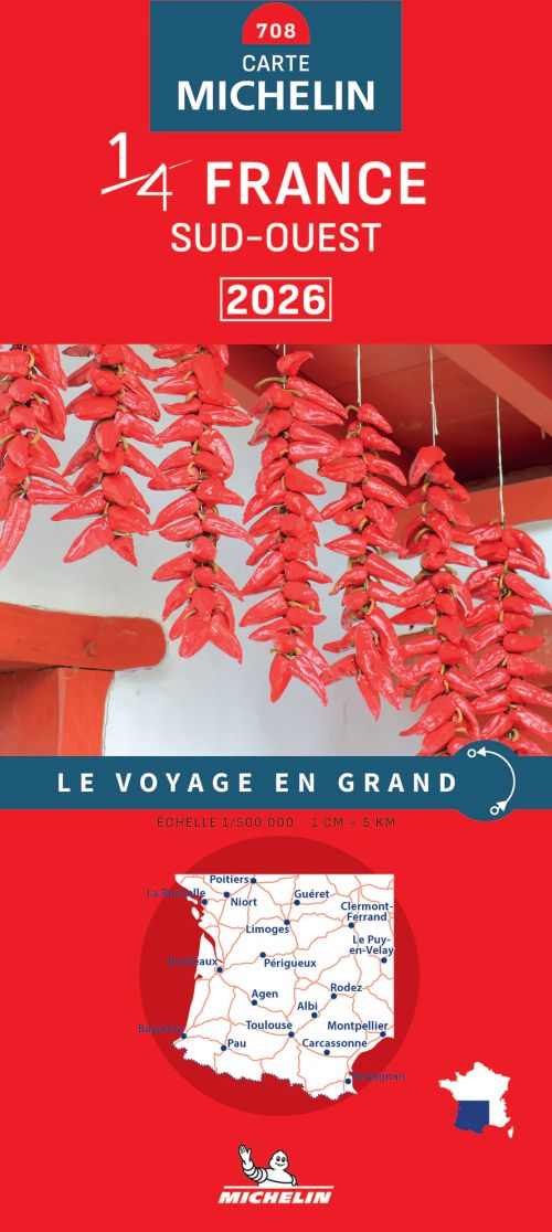 France Southwestern 2026, Michelin National Map 708