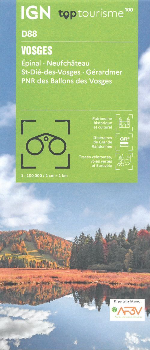 TOP100: D88: Vosges - Epinal Neufchateau St-Die-des-Vosges Gerardmer PNR des Ballons des Vosges