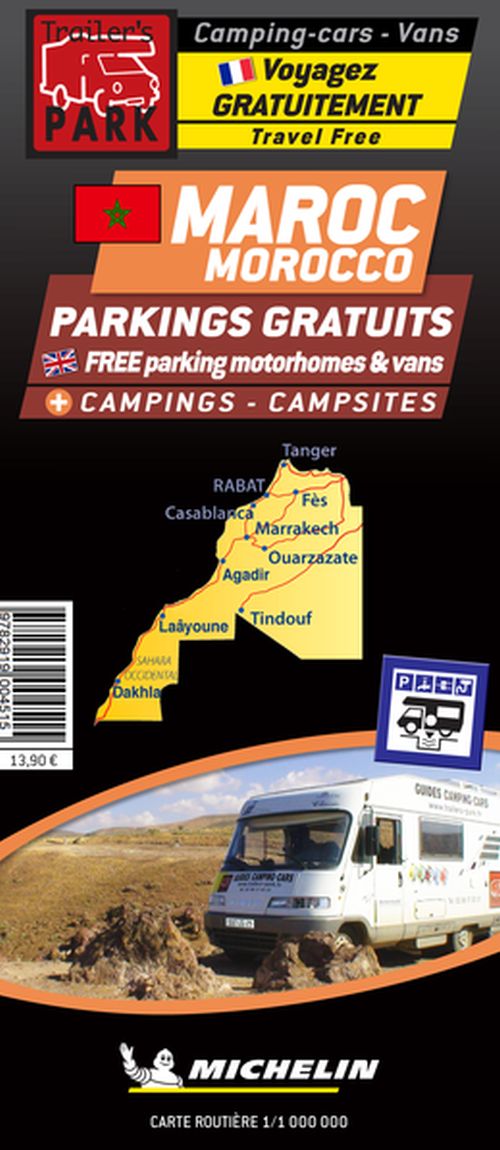 Morocco: Autocamper map - Aires camping-cars