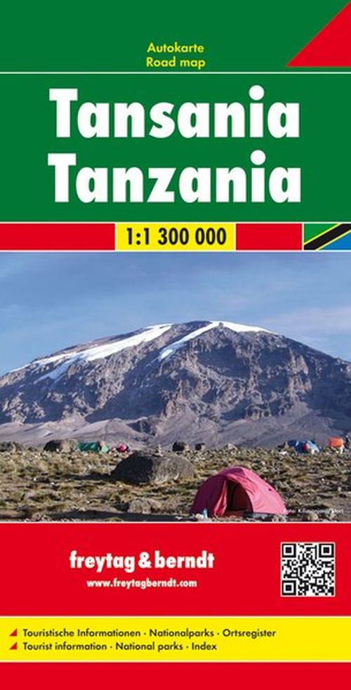 Tanzania, Freytag & Berndt Road Map