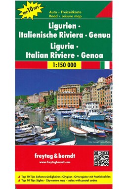 Liguria, Italian Riviera, Genoa, Freytag & Berndt Road + Leisure Map
