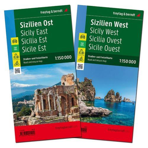 Sicily East and West Pack, Freytag & Berndt Road + Leisure Map