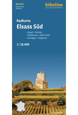 Elsass Süd, Radkarte: Basel, Colmar, Mulhouse, Oberrhein, Sundgau, Vogesen