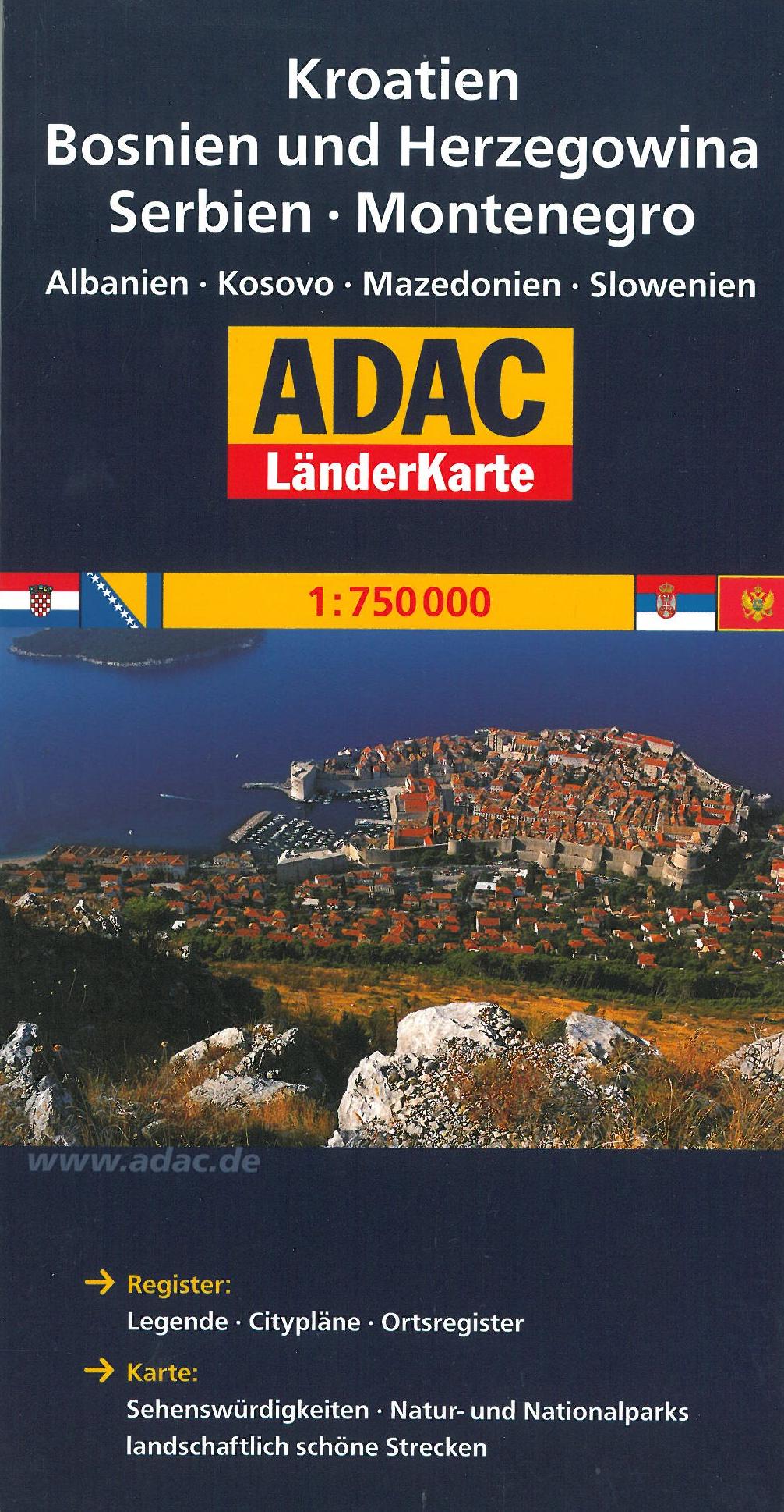 Kroatien Bosnien und Herzegowina Serbien Montenegro 1:750 000