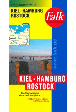 Falk Regionalkarten Deutschland Blad 2: Kiel / Hamburg / Rostock