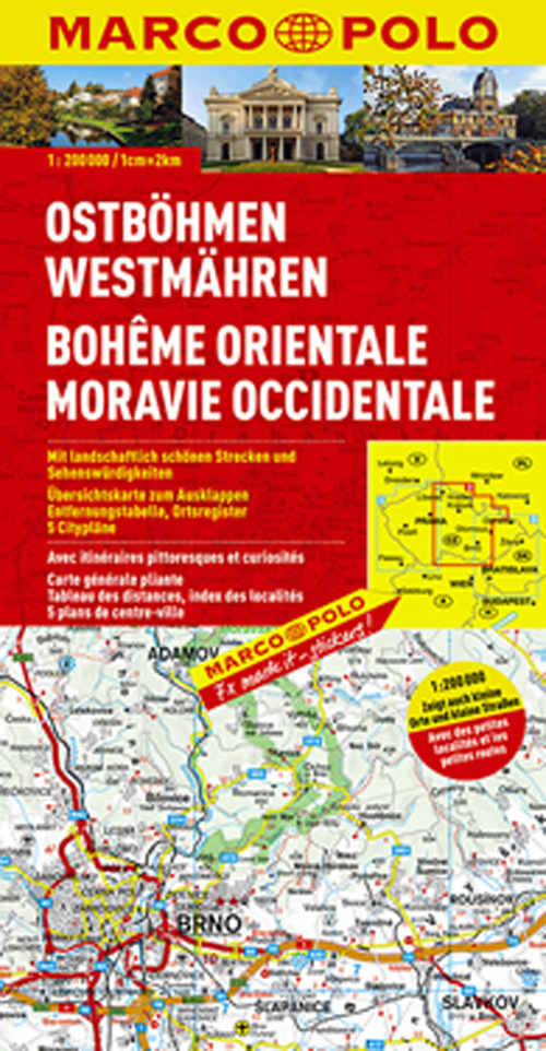 Marco Polo Czech map 2: East Bohemia, West Moravia