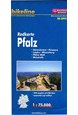 Radkarte Pfalz : Kaiserslautern - Pirmasens -  Landau - Wissembourg - Pfälzer Wald - Weinstrasse