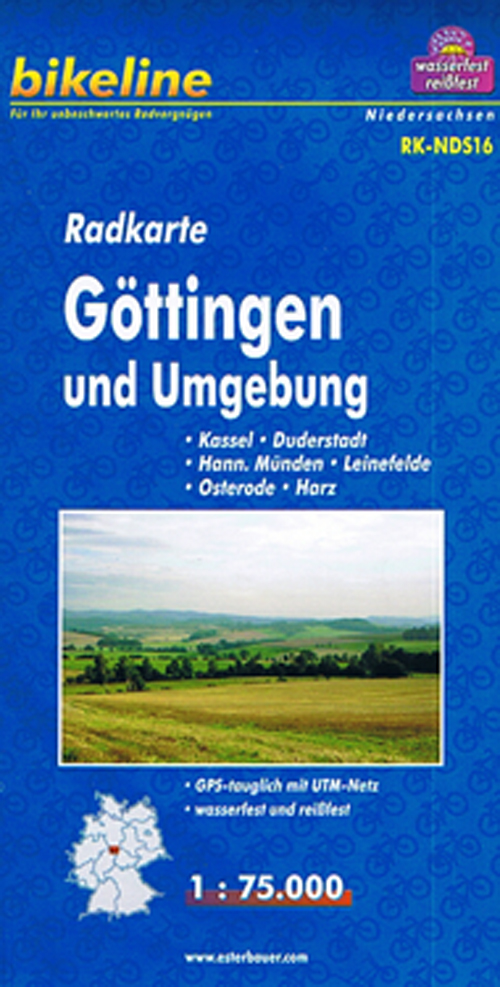 Göttingen und Umgebung, Radkarte