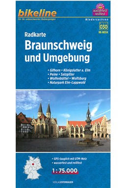 Radkarte Braunschweig und Umgebung: Gifhorn, Königslutter a. Elm, Peine, Salzgitter, Wolfenbüttel, Bikeline blatt 030