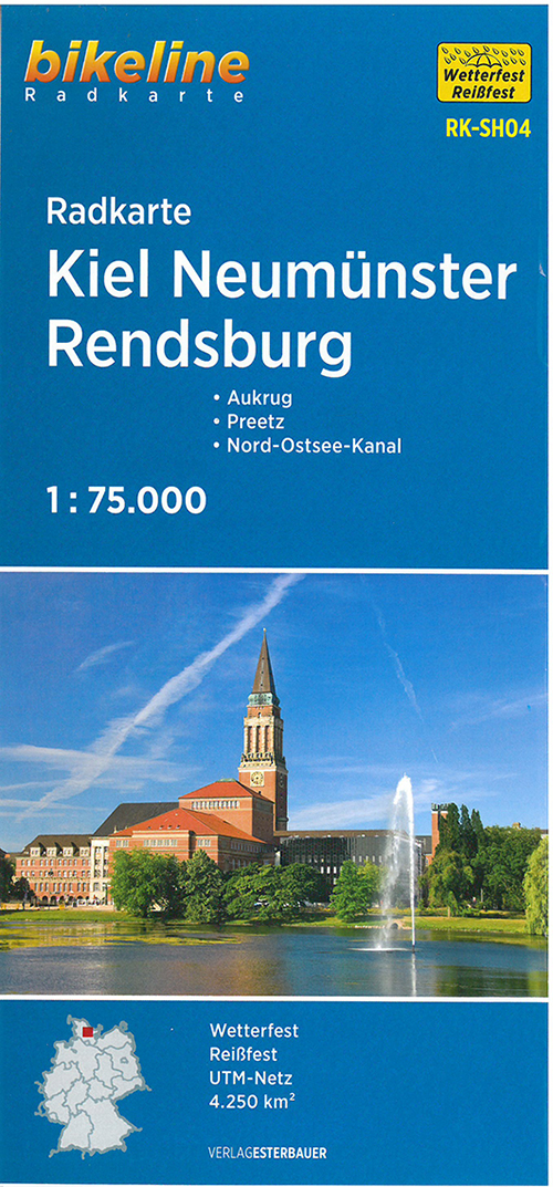 Radkarte Kiel Neumünster Rendsburg: Aukrug, Preetz, Nord-Ostsee-Kanal