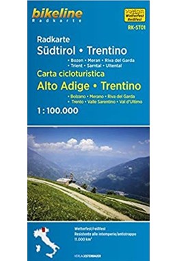 Radkarte Südtirol Dolomiten: Bozen, Bruneck, Eisacktal, Pustertal