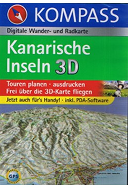 Kanarische Inseln 3D, Kompass Wander- und Radkarte 4251 DVD 1:10.000