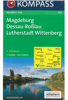 Magdeburg Dessau-Rosslau Lutherstadt Wittenberg, Kompass Wanderkarte 456