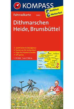 Kompass Fahrradkarte 3003: Dithmarschen, Heide, Brunsbüttel