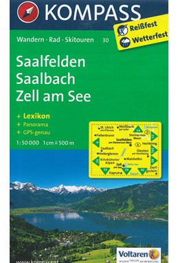 Saalfelden Saalbach Zell am See, Kompass Wanderkarte 30
