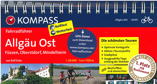 Kompass Fahrradführer 6420: Allgäu Ost : Füssen, Oberstdorf, Mindelheim