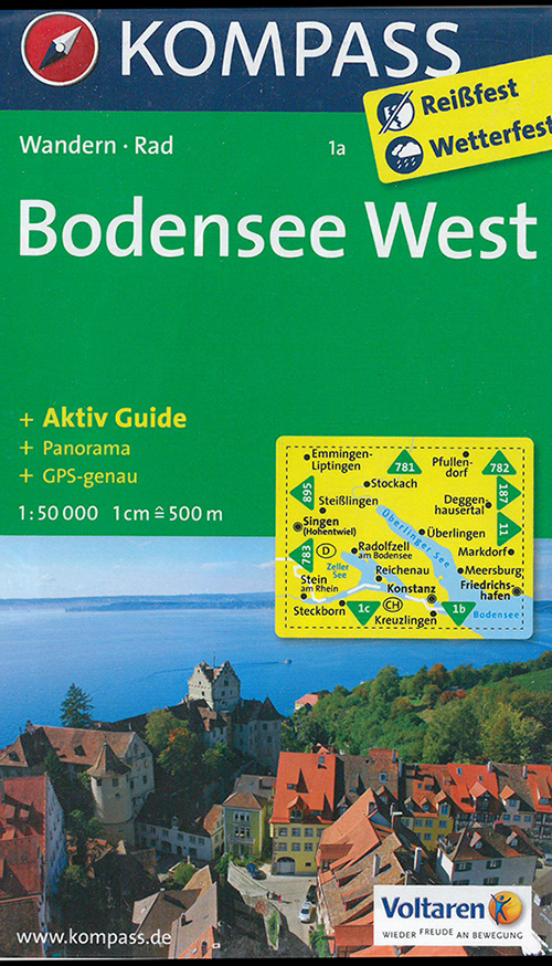 Bodensee West, Kompass Wandern- & Radkarte 1a