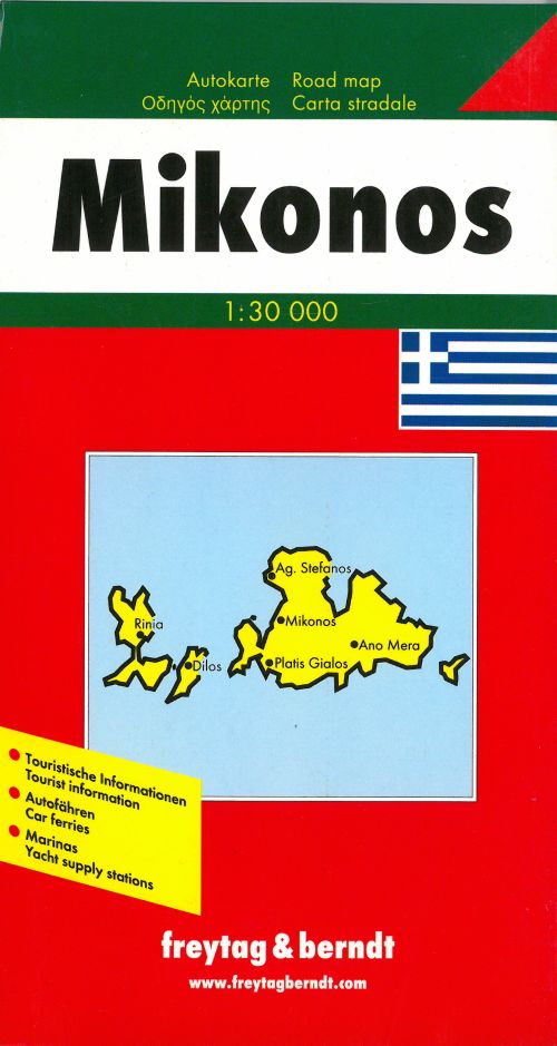 Mikonos, Freytag & Berndt Autokarte 1:30 000