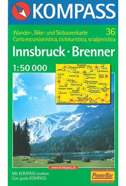 Innsbruck-Brenner, Kompass Wanderkarte 36 1:50 000