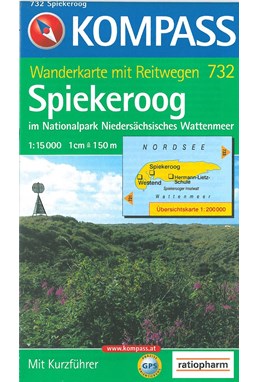 Spiekeroog im Naturpark Nidersächsisches Wattenmeer, Kompass Wanderkarte 732