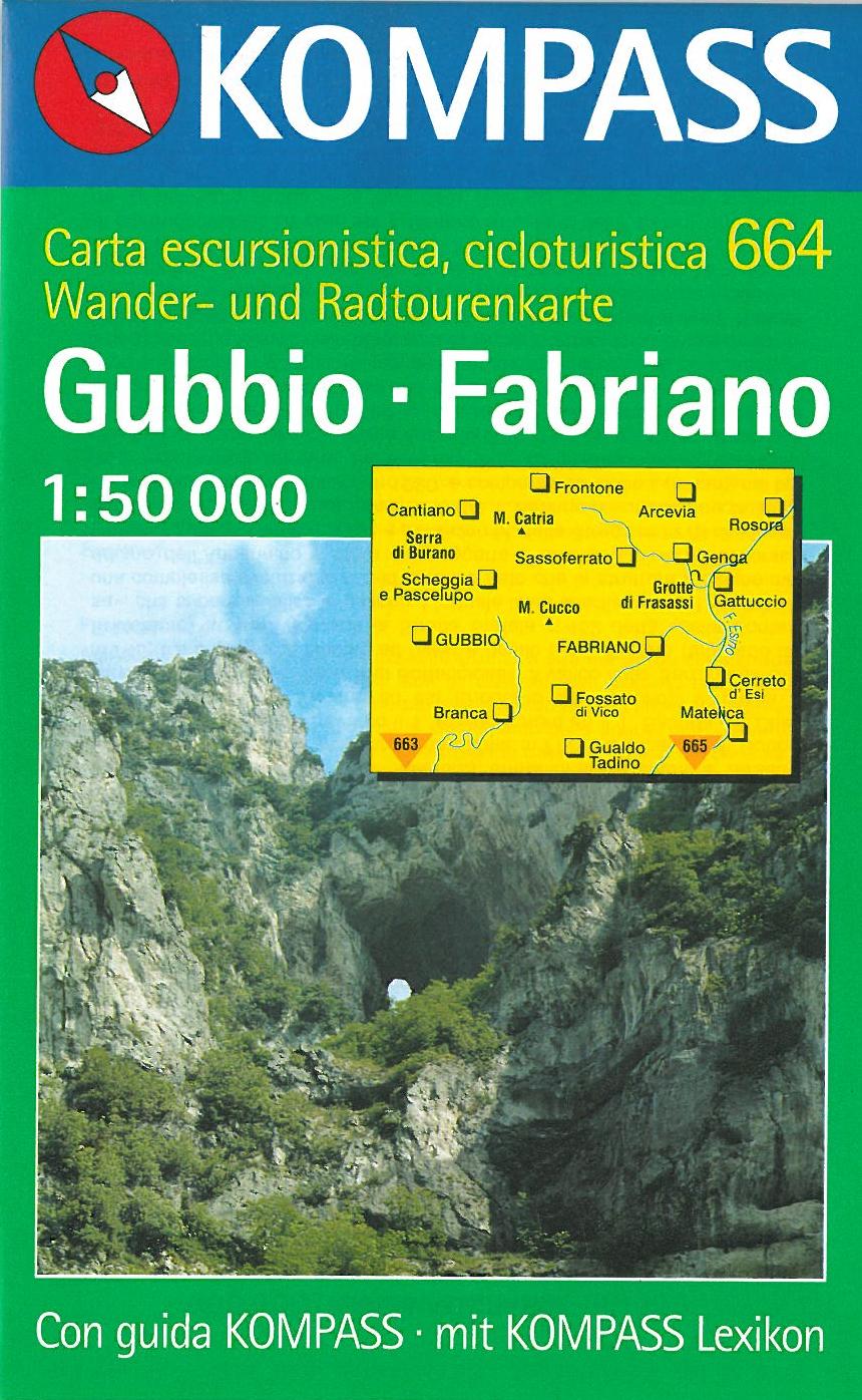 Gubbio-Fabriano, Kompass Wanderkarte 664 1:50 000