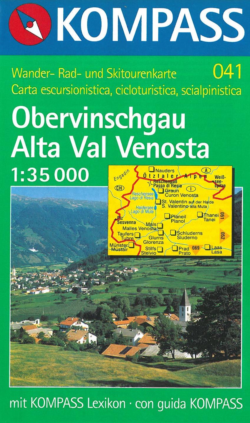 Obervinschgau/Alta Val Venosta, Kompass Wanderkarte 041 1:35 000