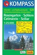 Rosengarten/Catinaccio-Schlem/Scillar, Kompass Wanderkarte 628 1:25 000
