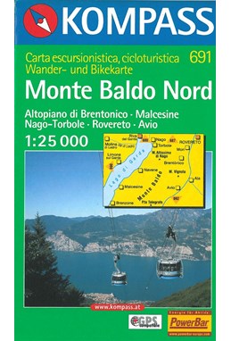 Monte Baldo Nord, Kompass Wanderkarte 691 1:25 000