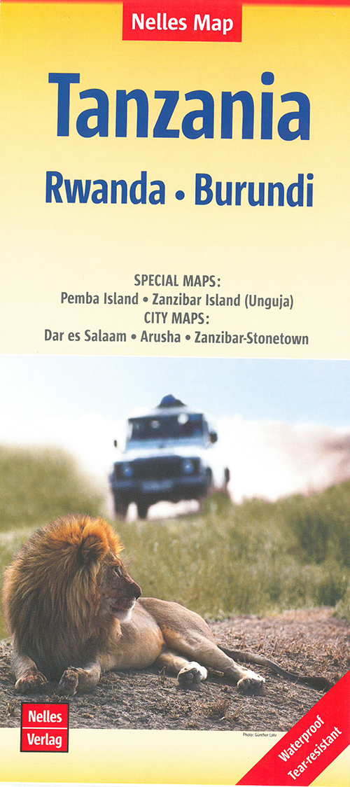 Tanzania, Rwanda, Burundi, Nelles Map