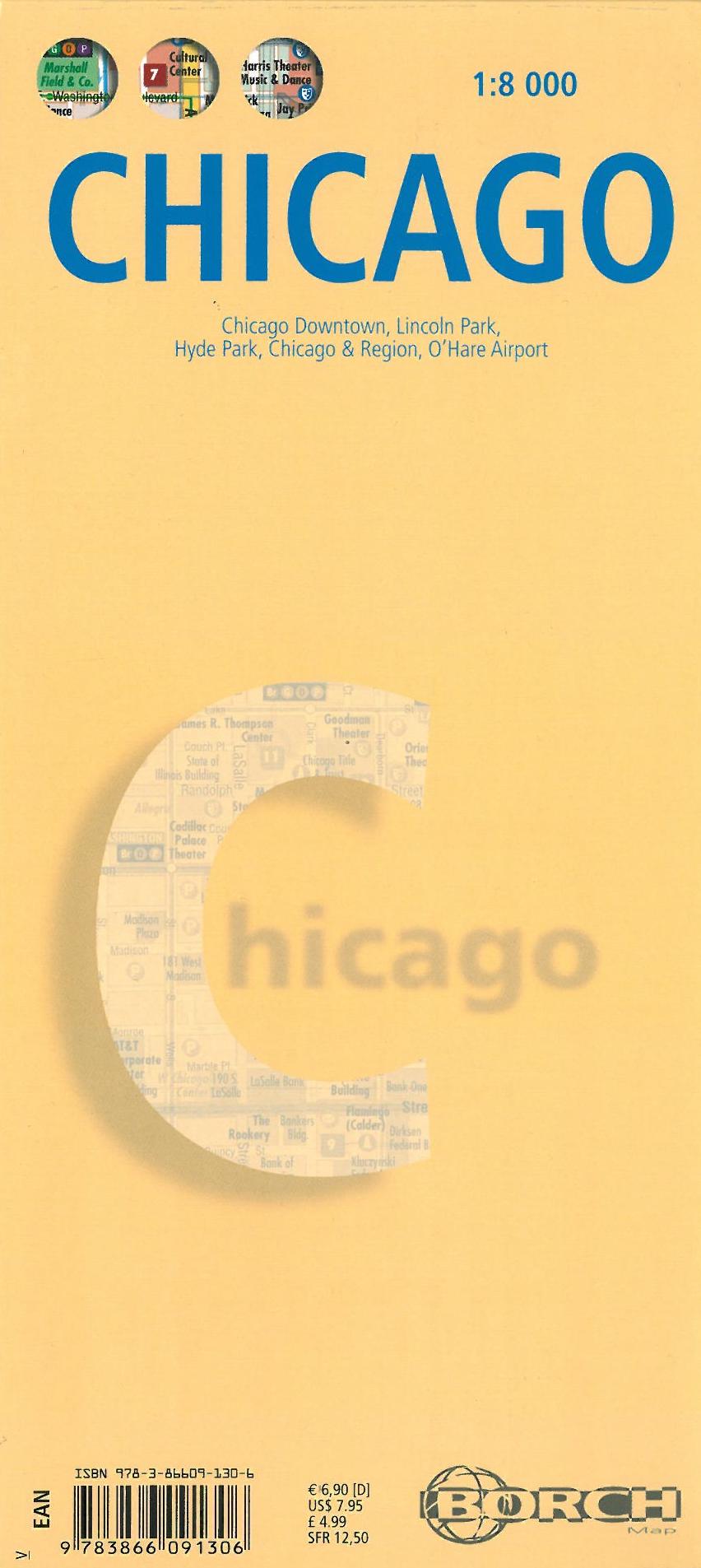 Chicago, Borch Map (Lamineret)
