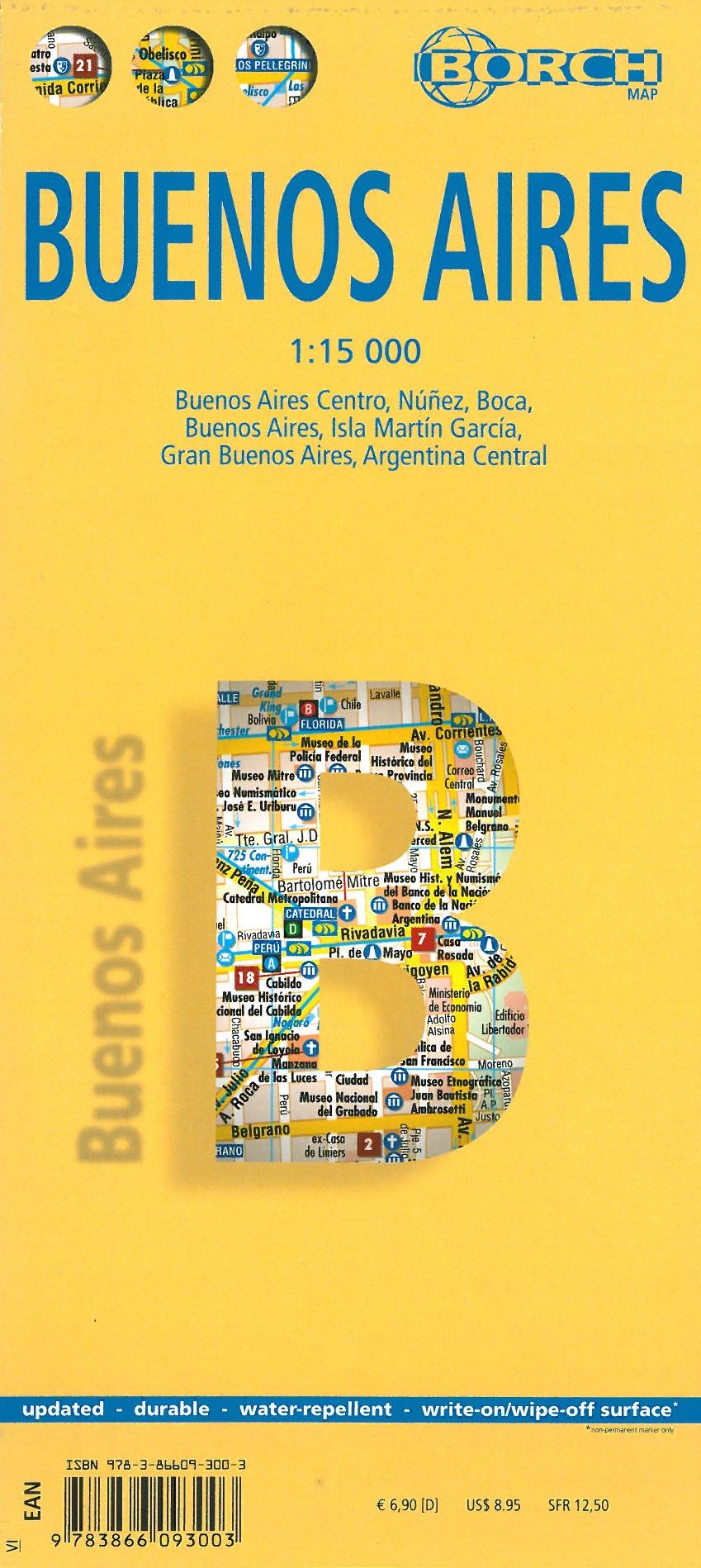 Buenos Aires (lamineret), Borch Map 1:15.000
