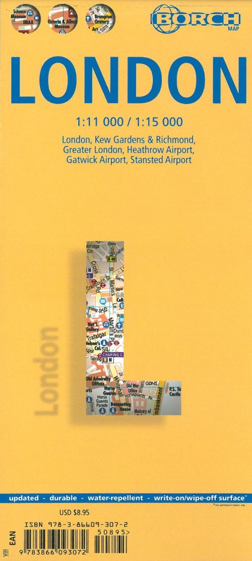 London (lamineret), Borch map 1:11.000/15.000