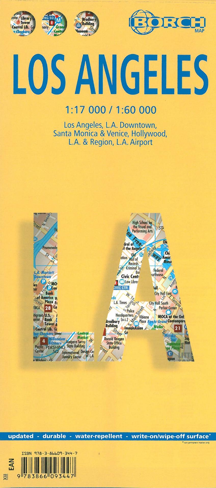 Los Angeles (lamineret), Borch Map 1:17.000/1:60.000