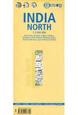 India North (lamineret), Borch Maps 1:3 mill.
