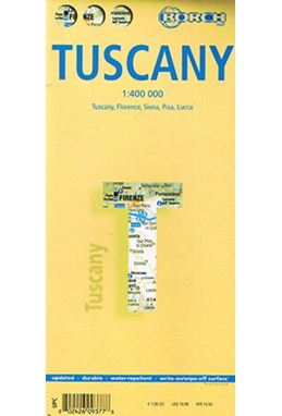 Tuscany - Toscana (lamineret), Borch Maps 1:400.000