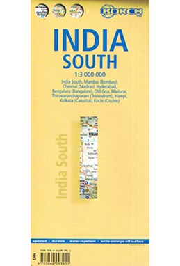 India South (lamineret), Borch Maps 1:3 mill.