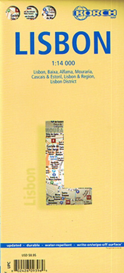 Lisbon - Lissabon (lamineret), Borch Map