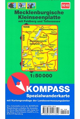 Mecklenburgische Kleinseenplatte, Kompass Wanderkarte 1010 1:50 000
