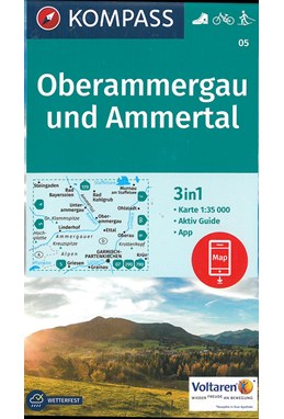 Oberammergau und Ammertal, Kompass Wanderkarte 05