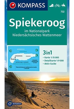 Spiekeroog im Nationalpark NIedersächsisches Wattenmeer, Kompass Wanderkarte 732