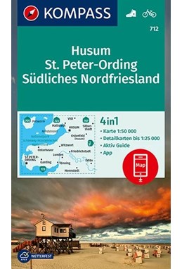 Husum, St. Peter-Ording, Südliches Nordfriesland, Kompass Wanderkarte 712