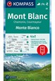 Mont Blanc - Monte Bianco: Chamonix - Courmayeur, Kompass Wanderkarte 85