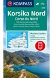 Korsika Nord: Mit Weitwanderweg GR20, Kompass Wanderkarte 2250