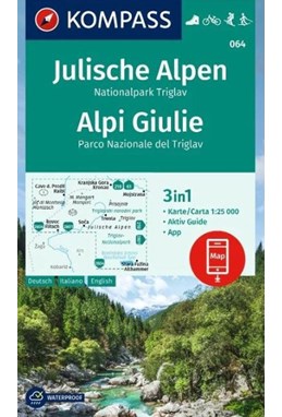Julische Alpen - Nationalpark Triglav - Alpi Giulie, Kompass Walking Maps 064