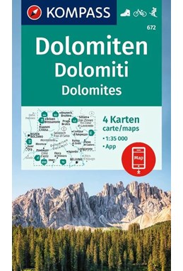 Dolomiten - Dolomites, Kompass Wandern, Rad & Skitouren 672